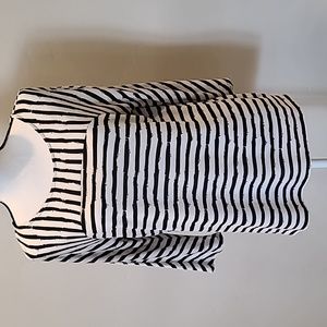 Dana Buchman black and white striped top